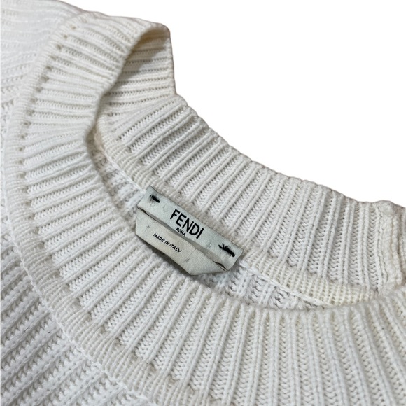 Fendi Sqiggly line heart ribbed knit sweater - Picture 9 of 14